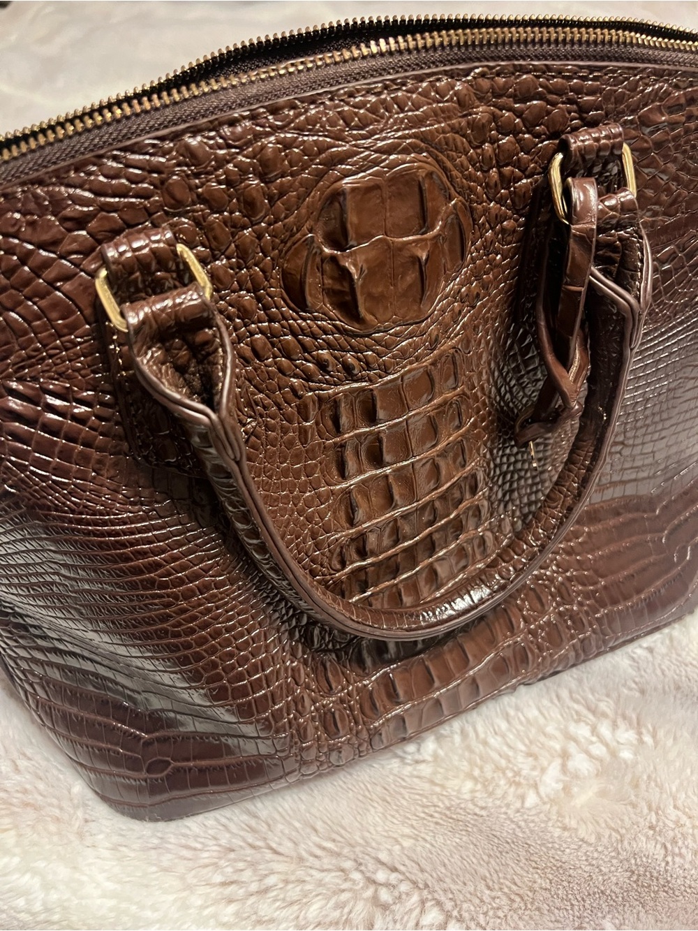 Crocodile style purse